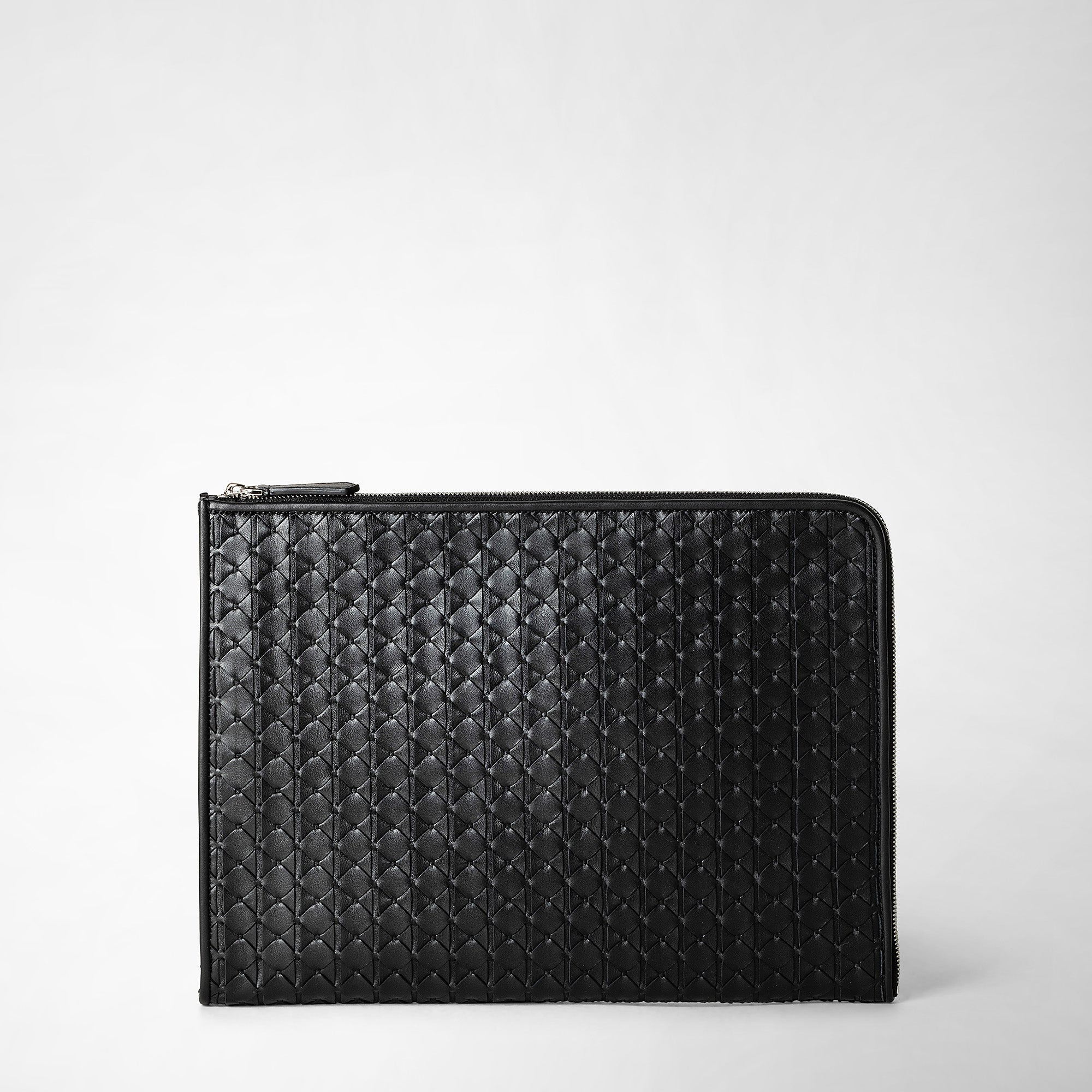 Compact document folio in mosaico black – Serapian Boutique Online