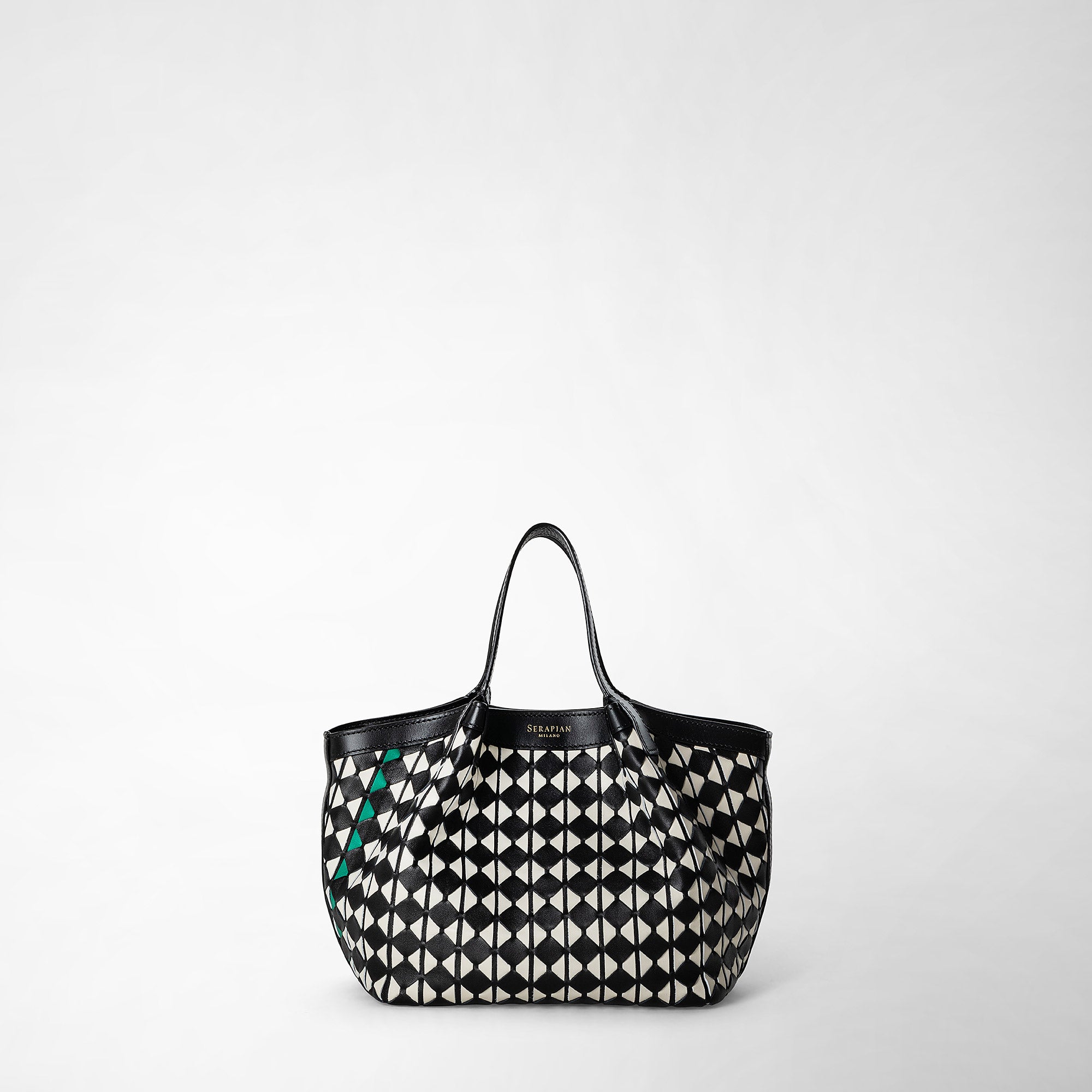 Serapian Secret Tote Bag in Mosaico, Woman, Chiaroscuro