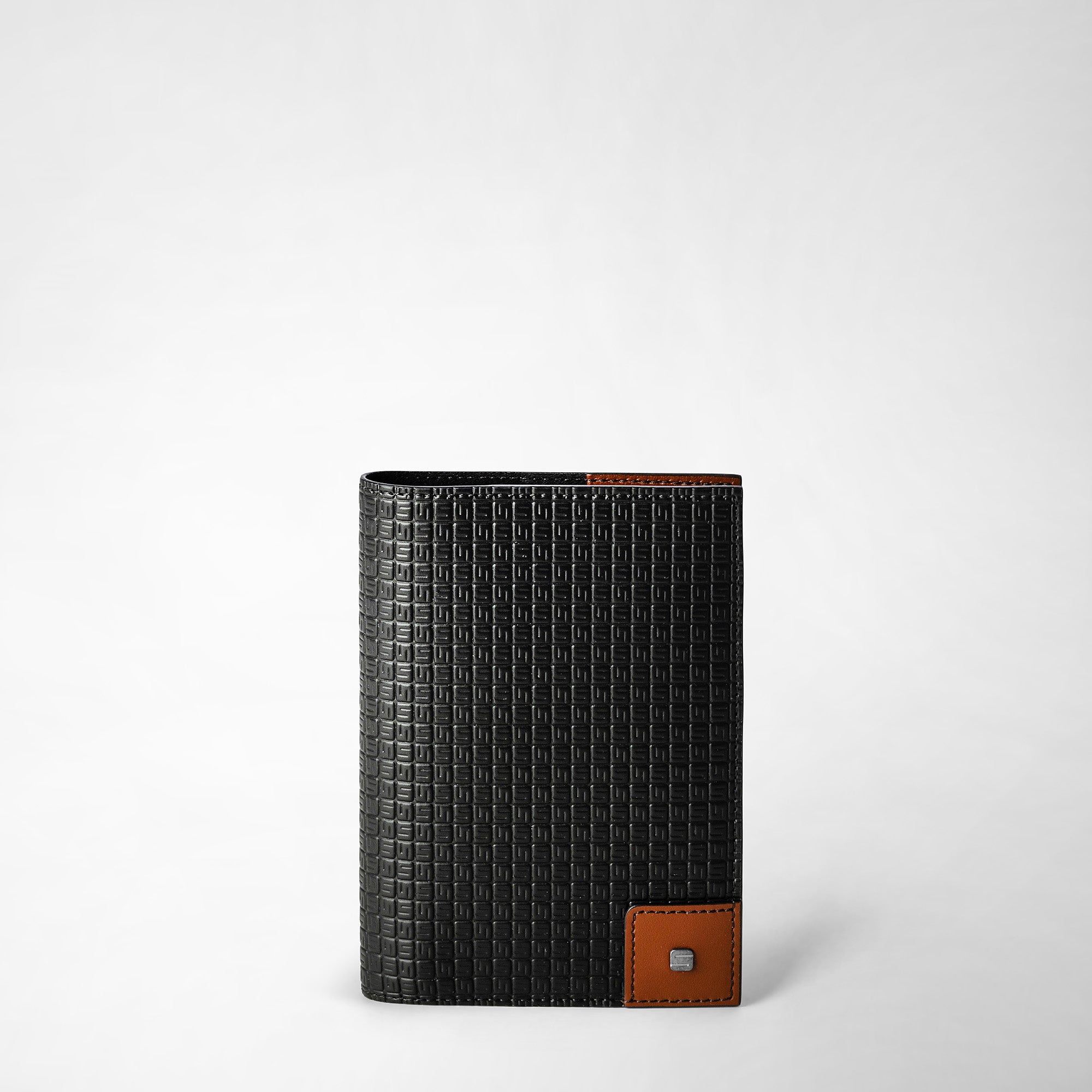 Passport holder in stepan 72 black cuoio – Serapian Boutique Online