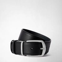 REVERSIBLE BELT IN CACHEMIRE LEATHER Black/Navy Blue