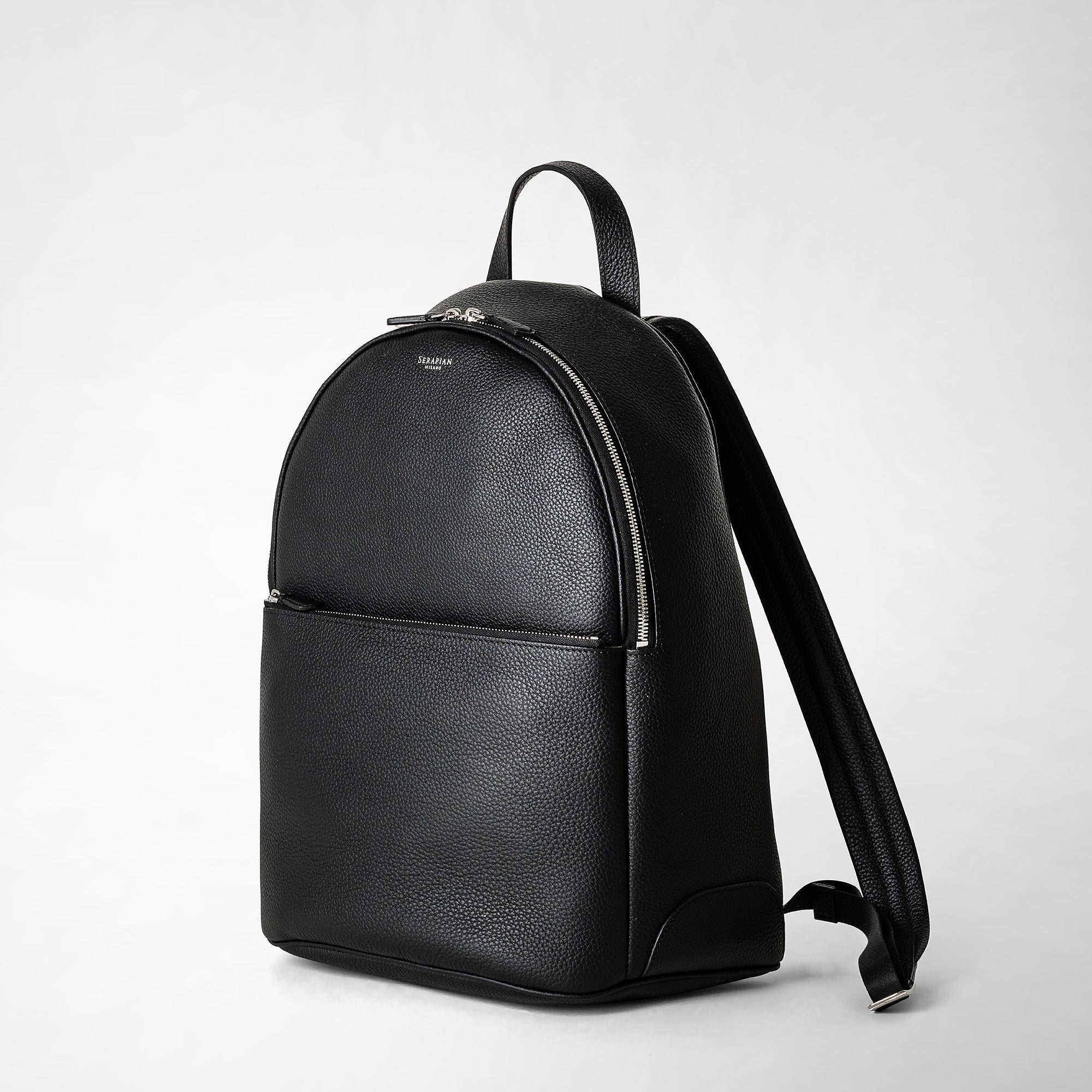 Backpack in cachemire leather black – Serapian Boutique Online