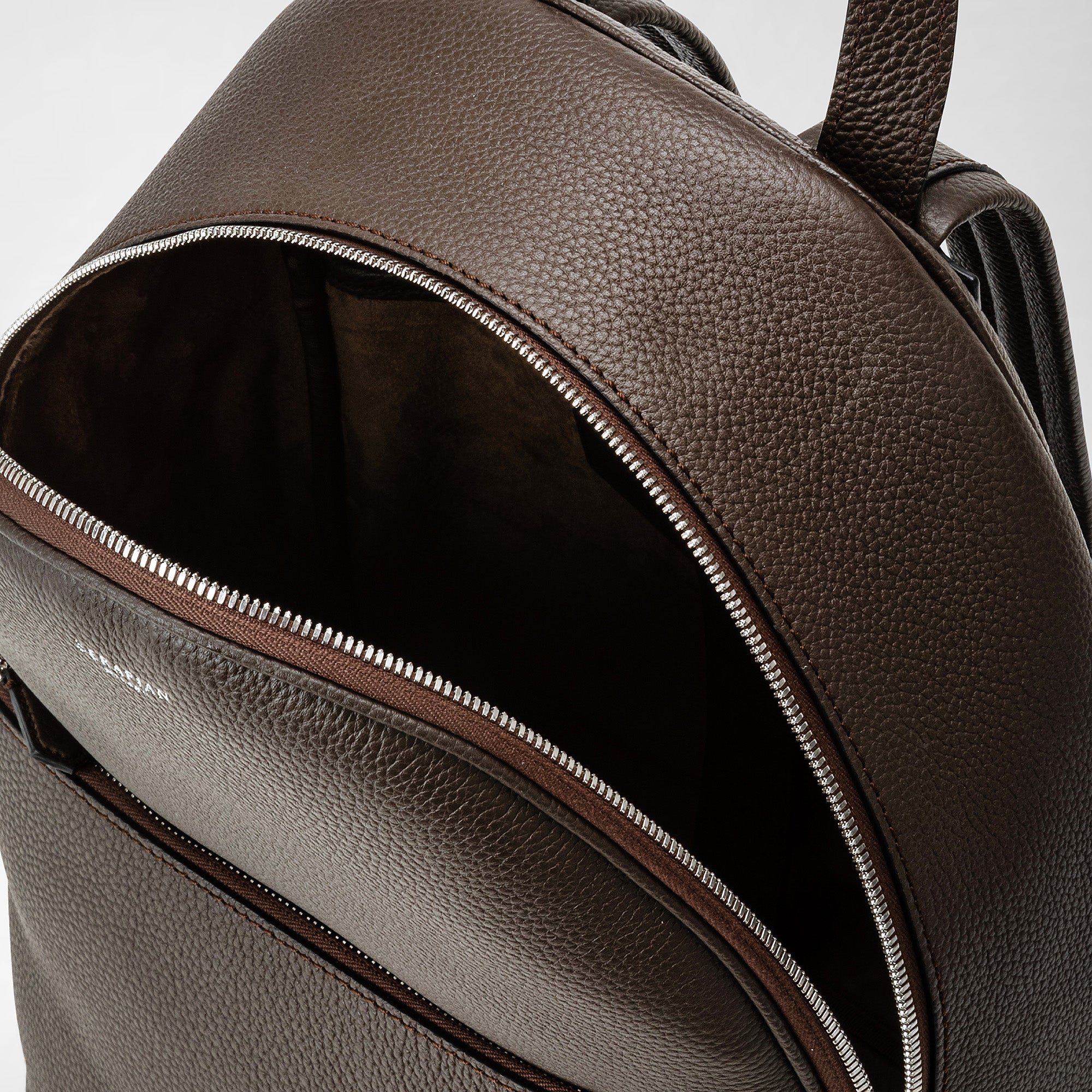 Backpack in cachemire leather espresso – Serapian Boutique Online