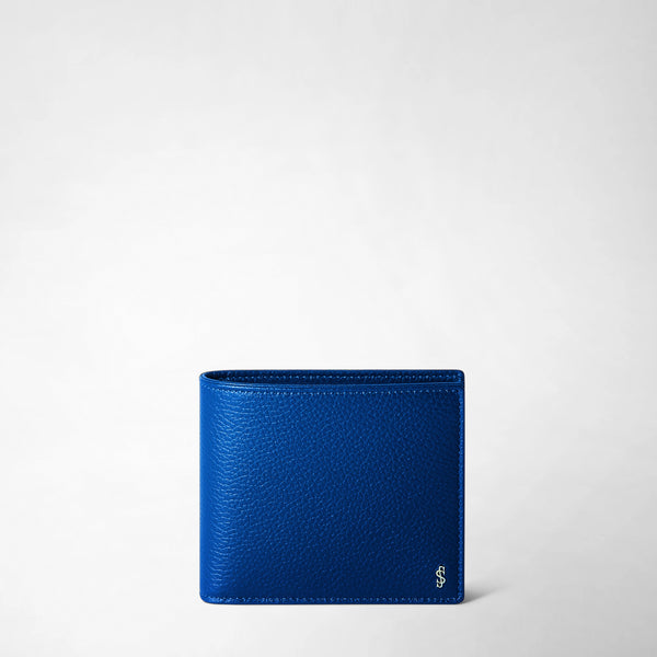 8-card billfold wallet in cachemire leather - winter blue