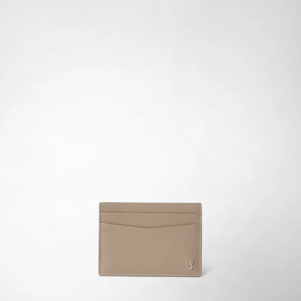 4-card holder in cachemire leather - sahara