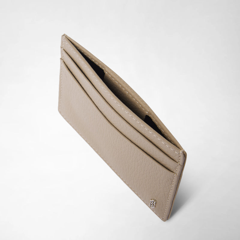 4-card holder in cachemire leather - sahara