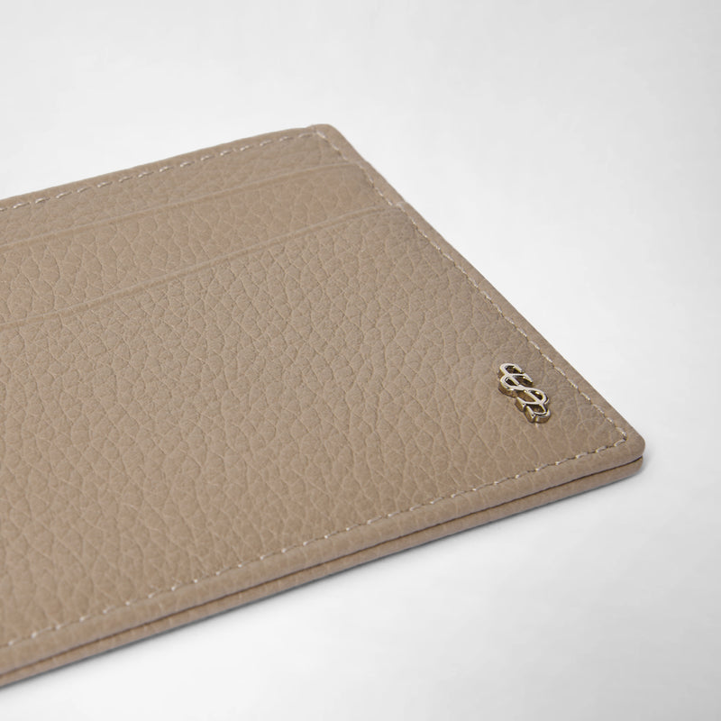 4-card holder in cachemire leather - sahara