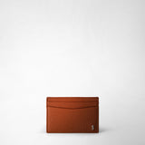 4-card holder in cachemire leather - chestnut