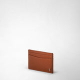 4-card holder in cachemire leather - chestnut