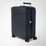 Cabin trolley in evoluzione leather - navy blue