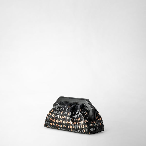 Secret clutch bag in mosaico mestieri d'arte - riflessi black