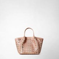 MINI SECRET BAG IN MOSAICO AND ELAPHE Golden Pink