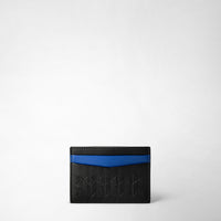 4-CARD HOLDER IN MOSAICO Black/Winter Blue