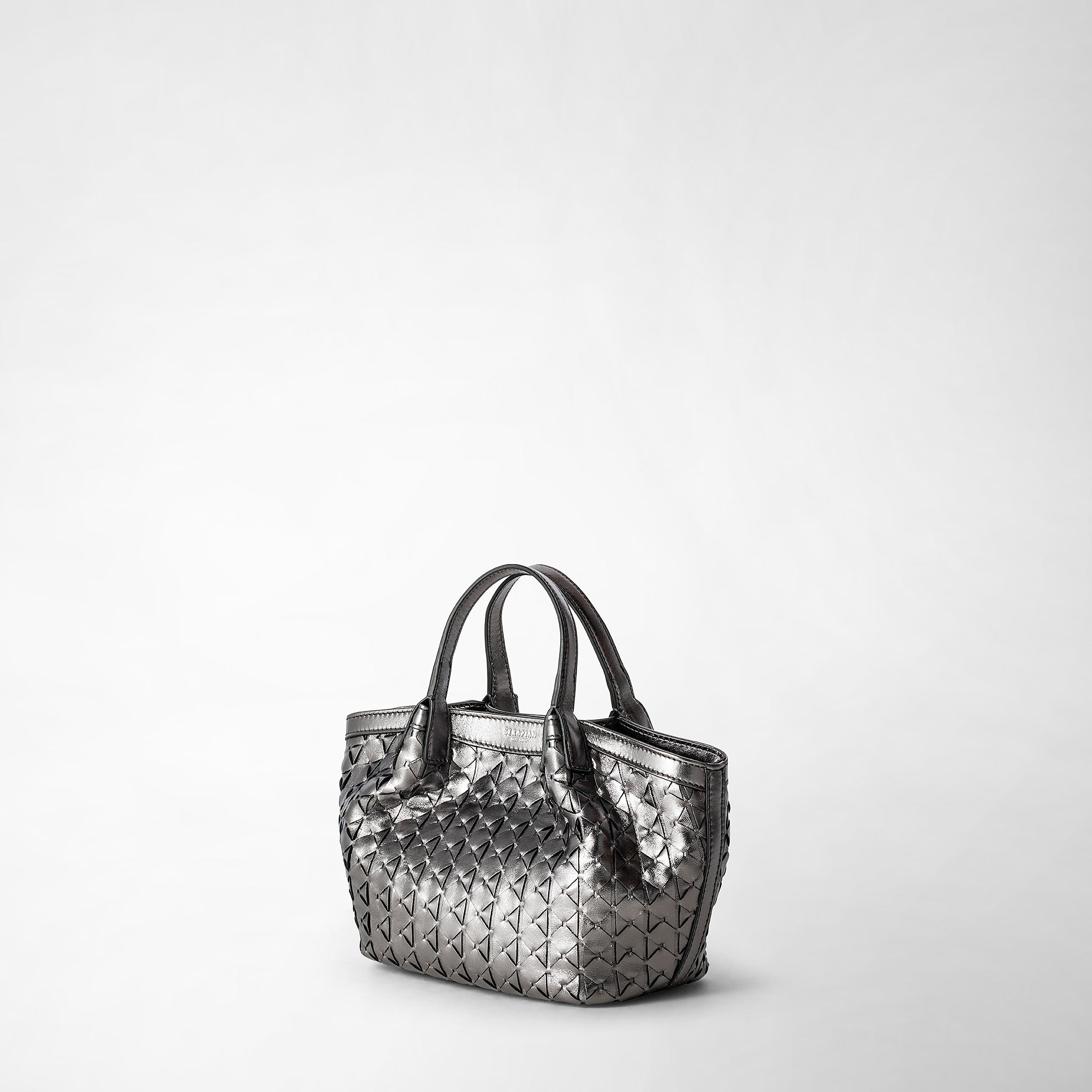 Serapian Mini Secret Bag in Mosaico, Woman, Ruthenium