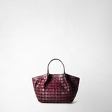 Sac secret mini en mosaico - dark plum