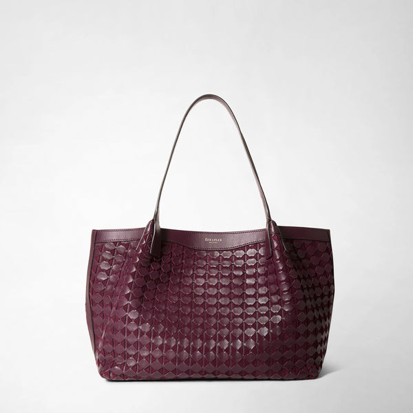 Mosaico製スモールsecretトートバッグ - dark plum