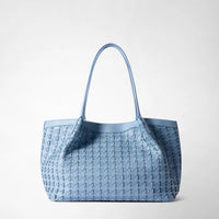 SMALL SECRET TOTE BAG IN MOSAICO Cornflower