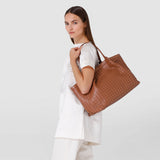 Secret tote bag in mosaico - tan