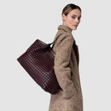 Sac cabas secret en mosaico - dark plum