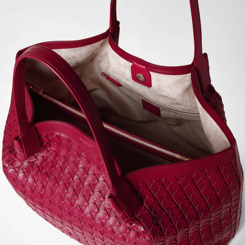 Secret tote bag in mosaico - lipstick