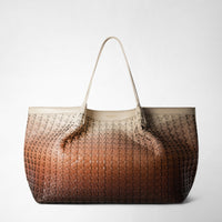 SECRET TOTE BAG IN MOSAICO Shaded Brown