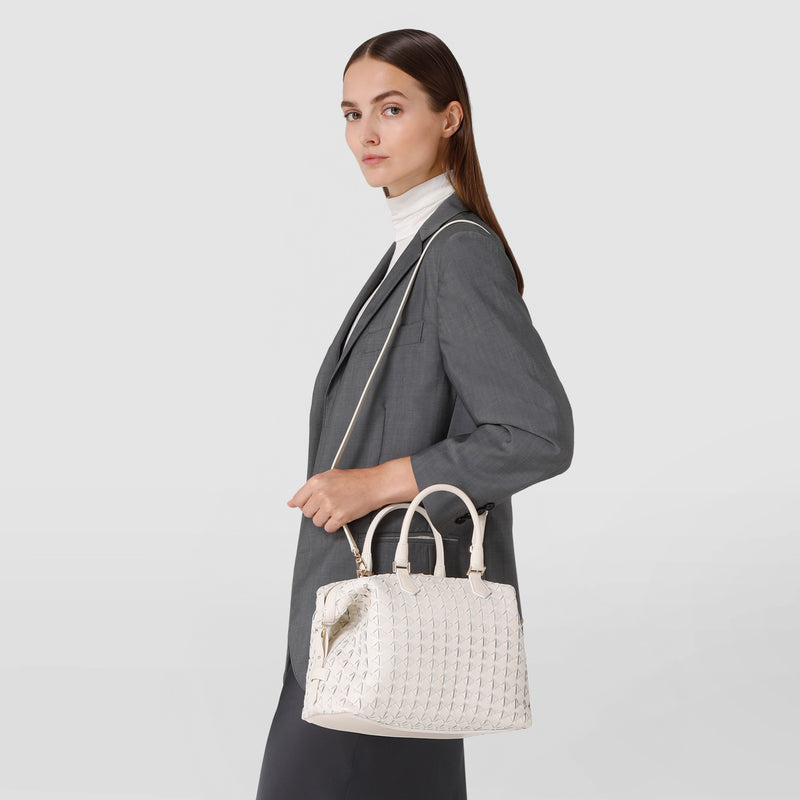 Anì bag in mosaico - off-white