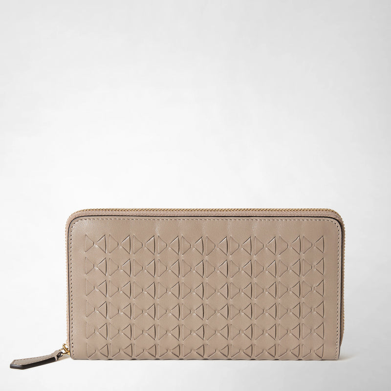 Zip-around wallet in mosaico - sahara