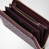 Zip-around wallet in mosaico - dark plum