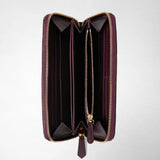 Zip-around wallet in mosaico - dark plum