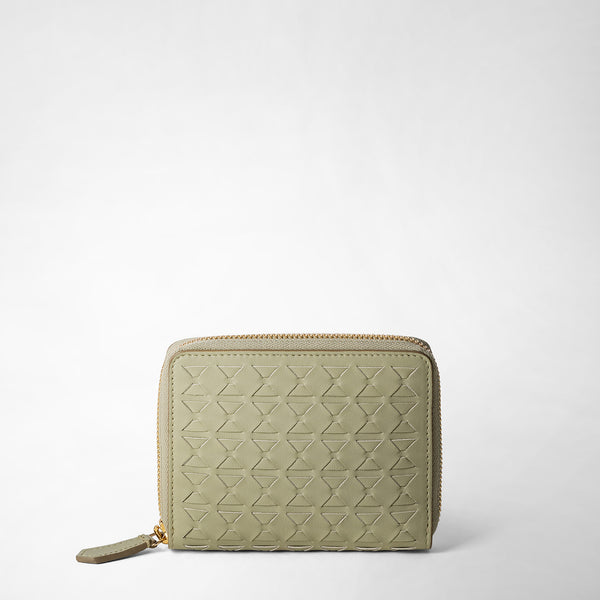 Mini zip wallet in mosaico - fresh