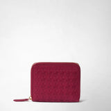 Mini zip wallet in mosaico - lipstick