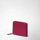 Mini zip wallet in mosaico - lipstick