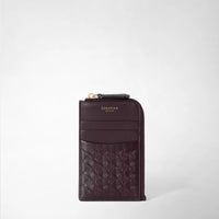 PORTACARTE CON ZIP IN MOSAICO Dark Plum