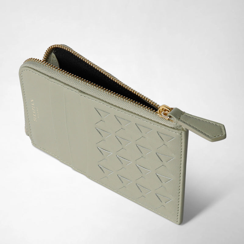 Zip card case in mosaico - fresh