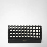 CONTINENTAL WALLET IN MOSAICO Black/Off White