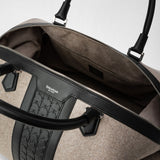 Travel bag in wool and mosaico - beige/black