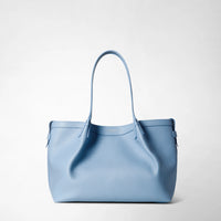 SMALL SECRET TOTE BAG IN RUGIADA LEATHER Cornflower