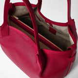 Small secret tote bag in rugiada leather - lipstick