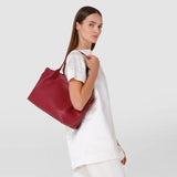 Small secret tote bag in rugiada leather - lipstick