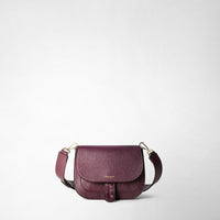 LUNA CROSSBODY BAG IN RUGIADA LEATHER Dark Plum