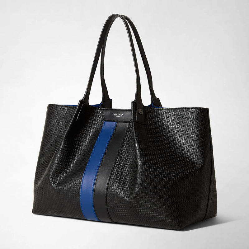 Secret tote bag in stepan - black/winter blue