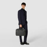 Slim briefcase in stepan - asphalt gray/black