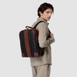 Backpack in stepan 72 - black/cuoio