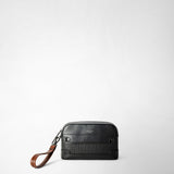 Pochette en stepan 72 - black/black/cuoio