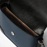 Flap messenger in stepan - ocean blue/black