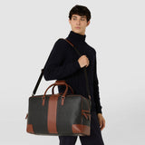 Duffle bag in stepan 72 - black/cuoio