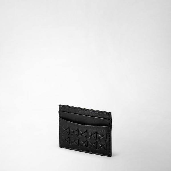 4-card holder in mosaico - black