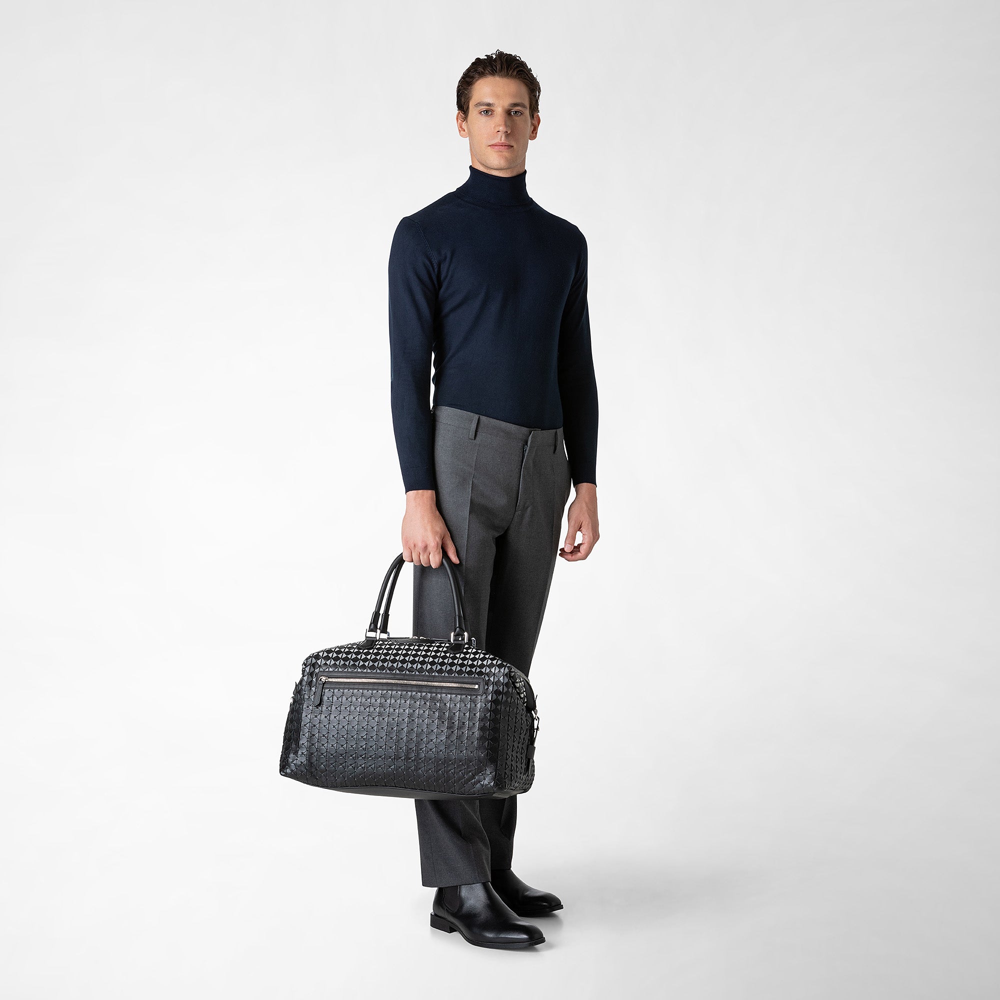 Travel bag in mosaico chiaroscuro – Serapian Boutique Online