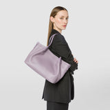 Small secret tote bag in rugiada leather - lilac