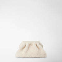 SECRET CLUTCH IN SHEARLING Off-White