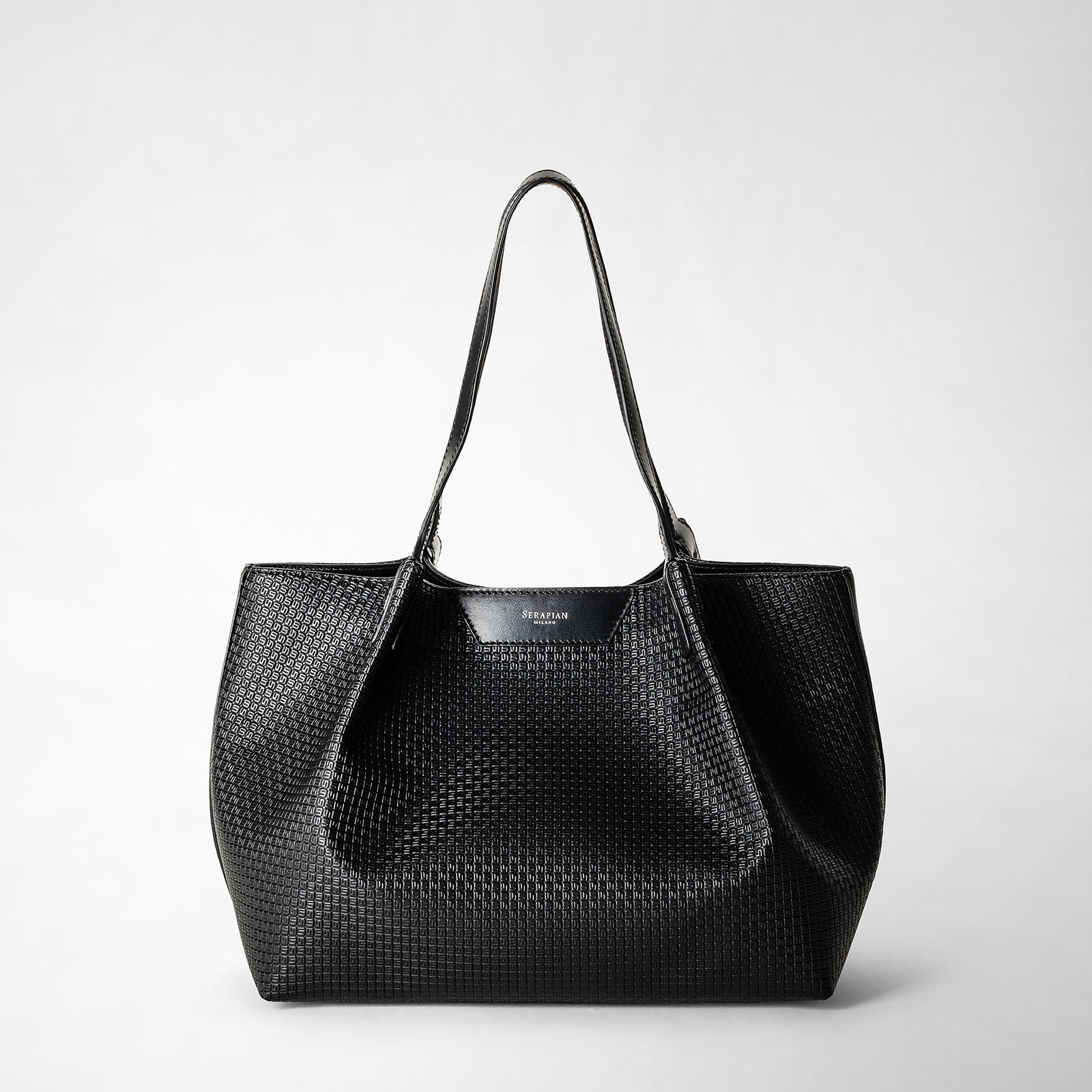 Small secret tote bag in stepan black eclipse black – Serapian Boutique  Online